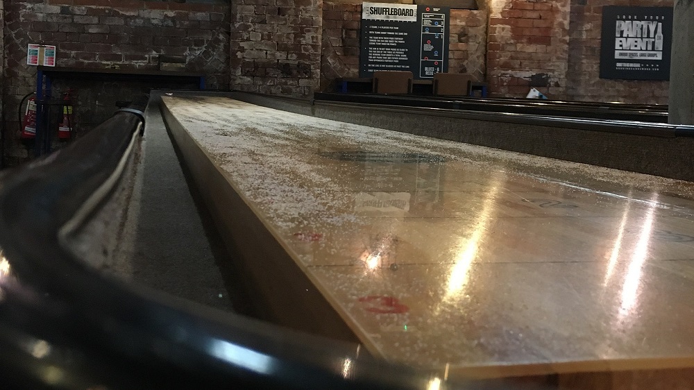 The shuffleboards at Brew Dog, North Street, Leeds