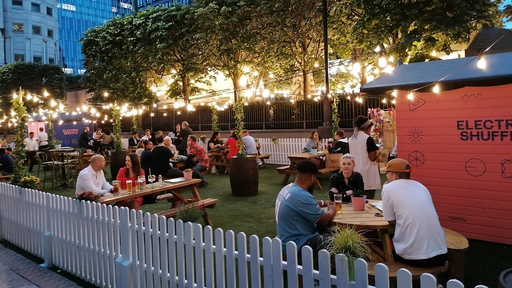 New Summer Terrace at Electric Shuffle Canary Wharf