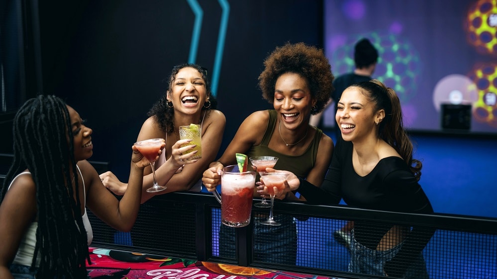 Four ladies enjoying cocktails at TOCA Social
