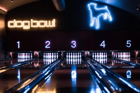 Bowling Lanes at Dog Bowl in Manchester