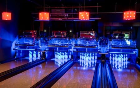 Bowling lanes at Bowl Central in Fareham